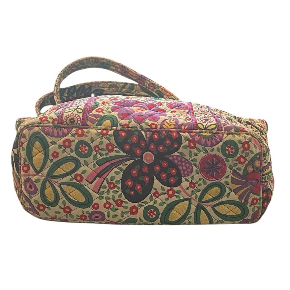 Vera Bradley quilted Floral paisley pink purple Patterned Tote Bag grandmacore - Picture 3 of 15